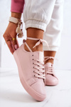 Жіночі шкіряні кросівки BIG STAR JJ274071 Світло-рожеві