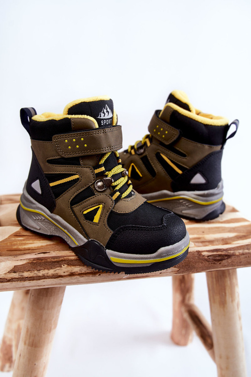 Дитячі пінетки Trappers утеплені з вовни хакі Marco