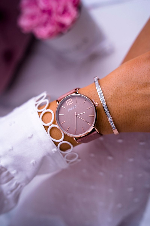 Жіночий годинник Ernest Dark Pink Claire