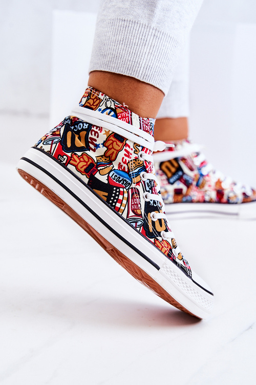 Багатобарвні високі кросівки Nollie