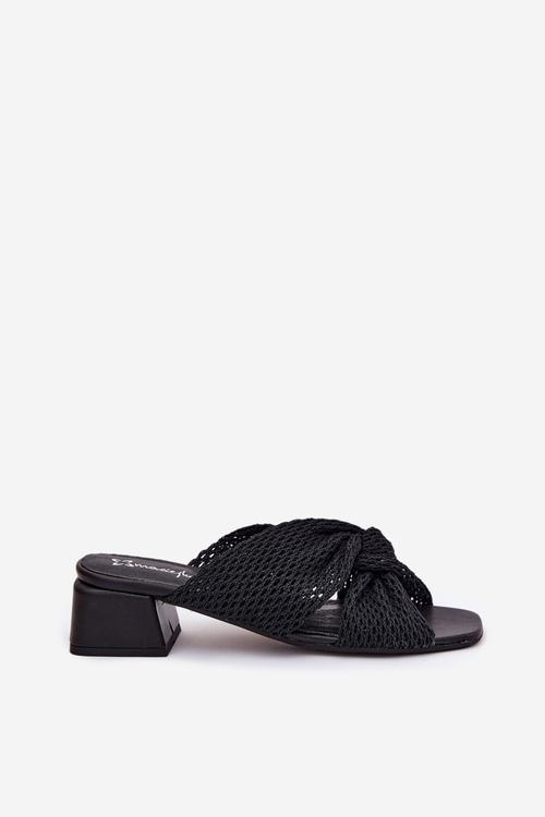 Жіночі Сандалі на Каблуку Maciejka 06955-01 Чорні