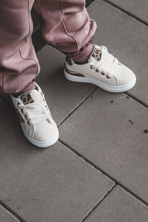 Шкіряне спортивне взуття Leopard White Trixie