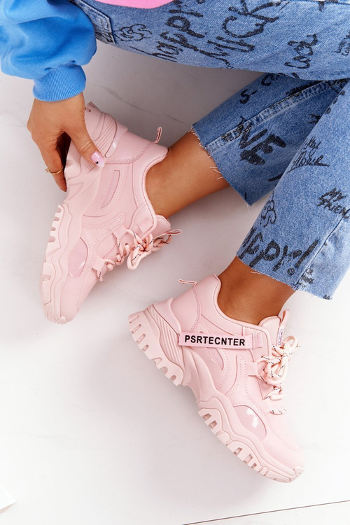Жіночі кросівки на масивній підошві Pink Laugh