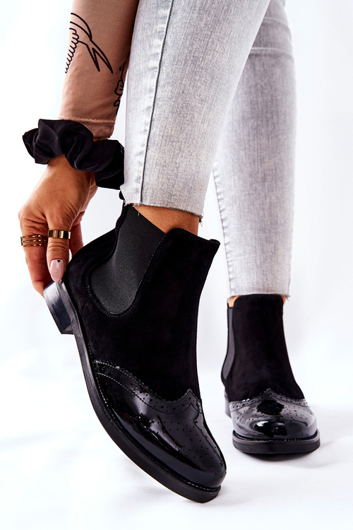 Шкіряні черевики Laura Messi Black 2096