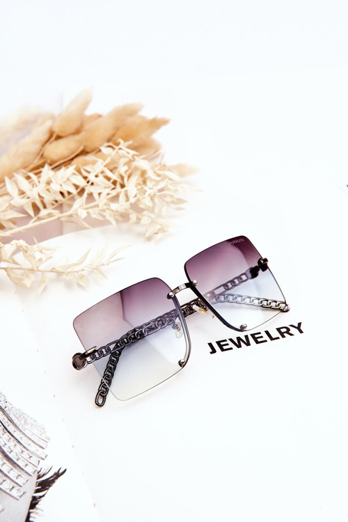 Квадратні сонцезахисні окуляри Prius V508 Темно-сріблясті