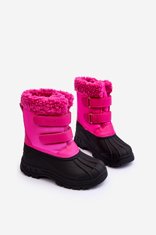 Дитячі снігові черевики зі шнурівкою Big Star Fuchsia MM374112