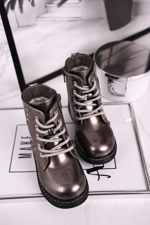 Дитячі утеплені чоботи Shiny Grey Fame