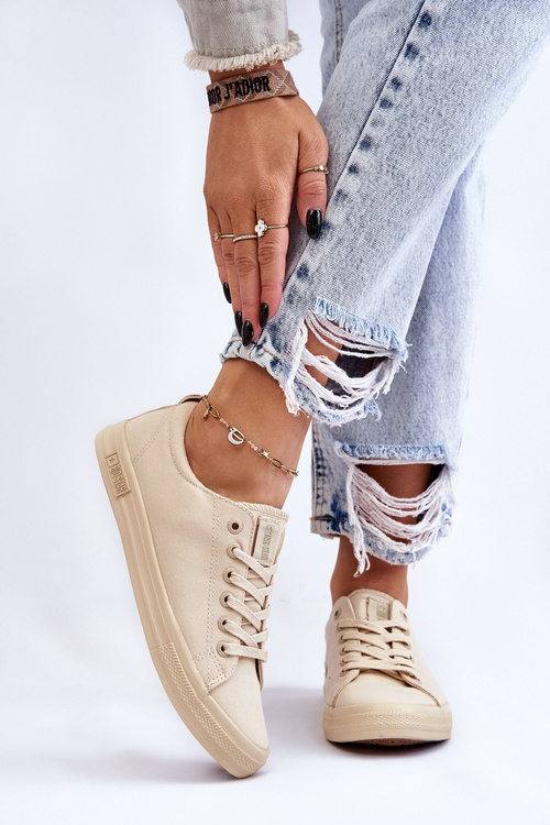 Жіночі низькі кросівки Big Star LL274061 бежевого кольору