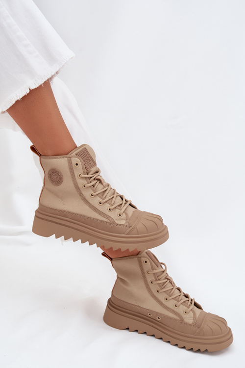 Високі Жіночі Кросівки З Утепленням Big Star OO274A356 Бежеві