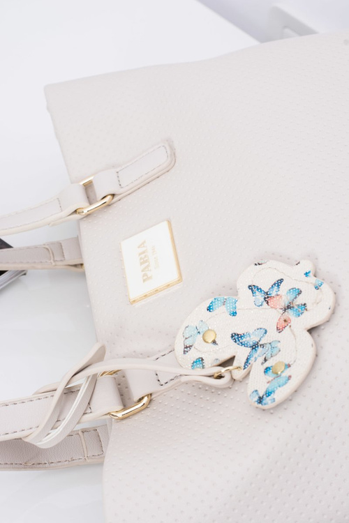 Сумочка Жіноча бежева сумка-шоппер на руку