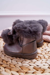 Чоботи дитячі молодіжні Утеплені темно-сірі сноуборди Roofy