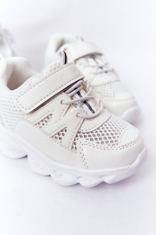 Дитячі кросівки з миготливою світлодіодною підошвою, білі, так круто!