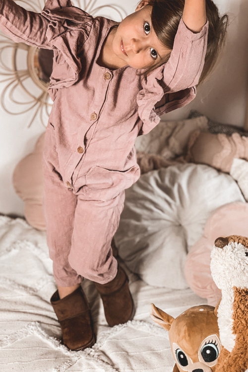 Дитячі утеплені зимові черевики коричневого кольору Gooby