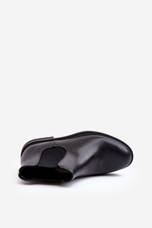 Чоловічі черевики челсі на низькому ходу чорні Dymidi