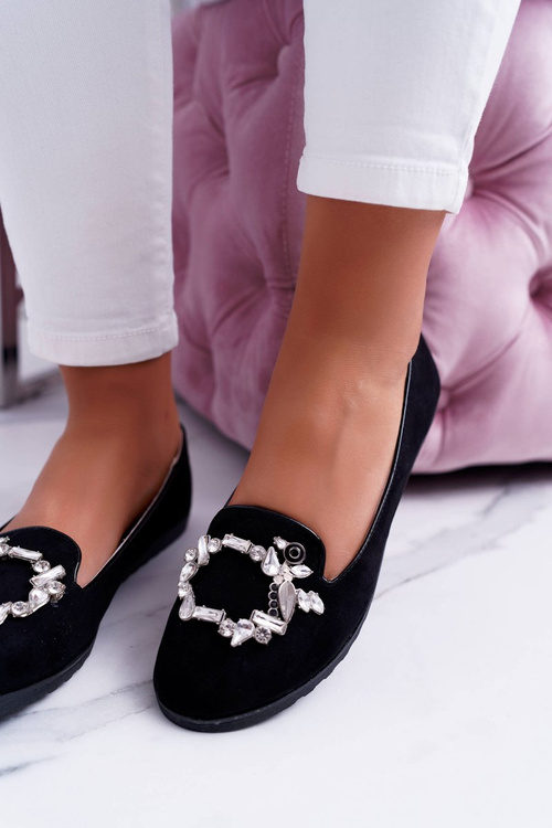 Чорні жіночі балерини Ballerina Zirconia Nergo