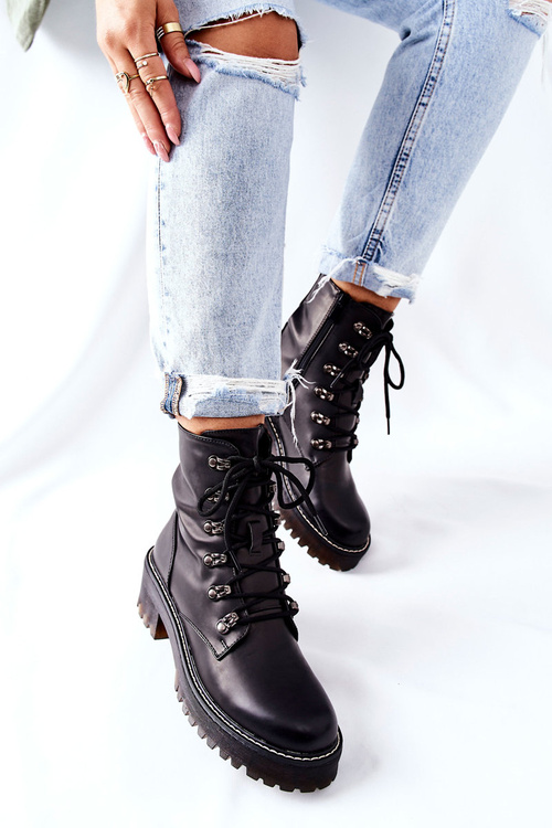 Жіночі байкерські черевики Black Magris