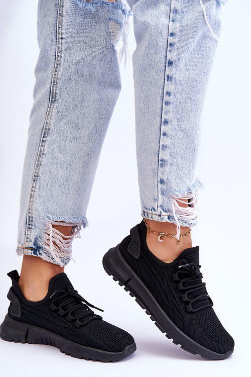 Жіноче спортивне взуття без шнурівки Кросівки Black Rosett