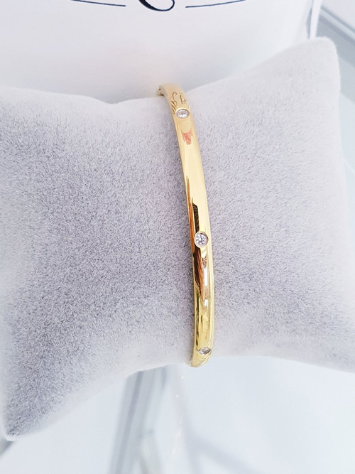 Жіночий сталевий браслет з цирконами Gold Ursa