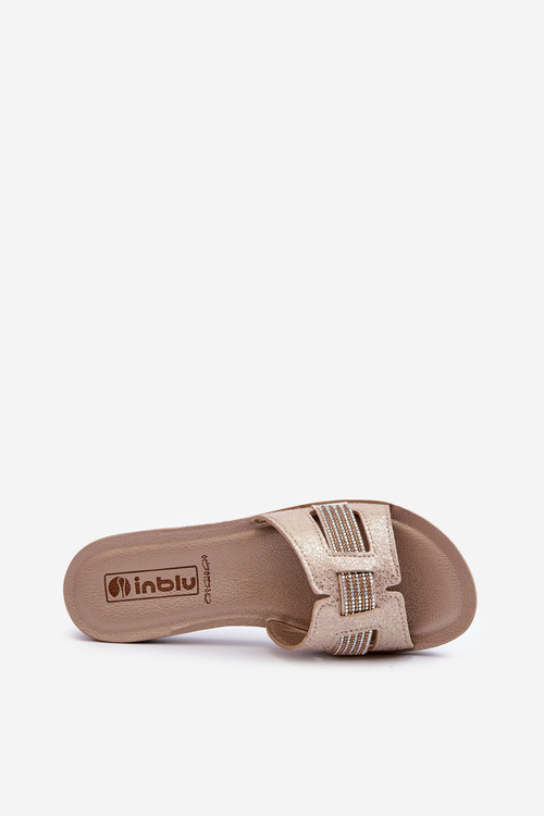 Зручні блискучі жіночі тапочки Inblu BA000050 Gold