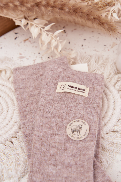 Теплі Вовняні Жіночі Шкарпетки З Вишивкою Бежеві