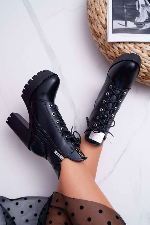 Жіночі високі чоботи чорні гранж Midow