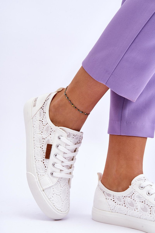 Жіночі мереживні кросівки BIG STAR W274925 Білі