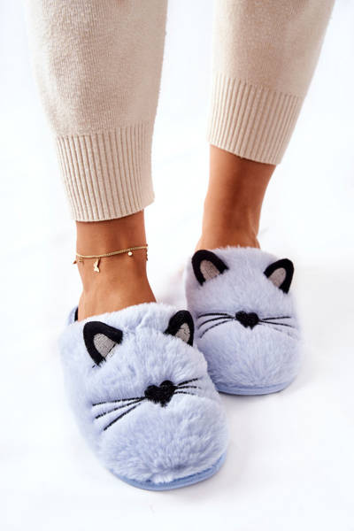 М'які котячі тапочки з вушками Blue Distty