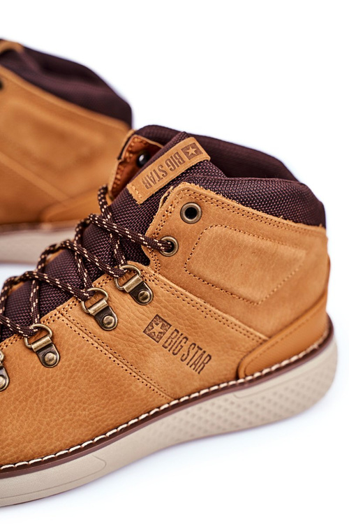 Чоловічі трекінгові черевики Leather Big Star Camel GG174491