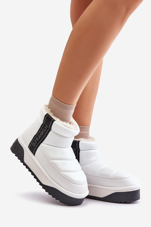 Черевики на товстій підошві D.Franklin Білі DFSH371011