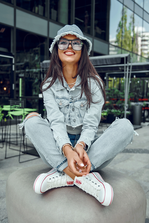 Жіночі високі текстильні кросівки на платформі Big Star LL274185 Білі