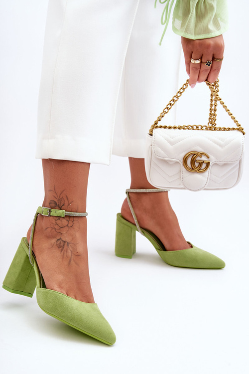 Шкіряні туфлі з декоративною стрічкою Green Lirosa 