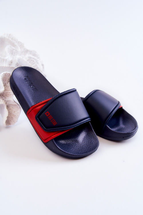 Світлі дитячі тапочки Big Star JJ374351 Темно-синій