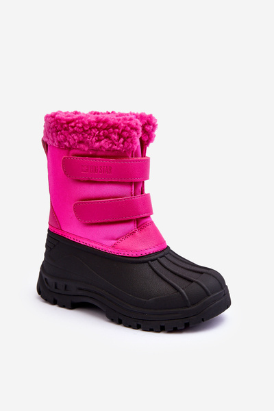 Дитячі снігові черевики зі шнурівкою Big Star Fuchsia MM374112