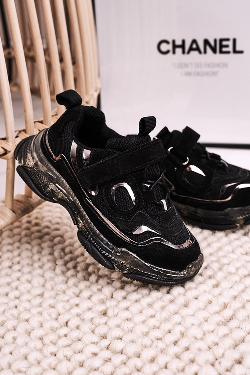 Дитяче спортивне взуття Кросівки на прозорій підошві Black Bailey