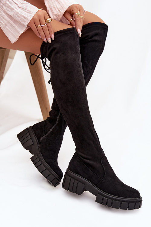 Жіночі замшеві черевики Workers Black Cheera