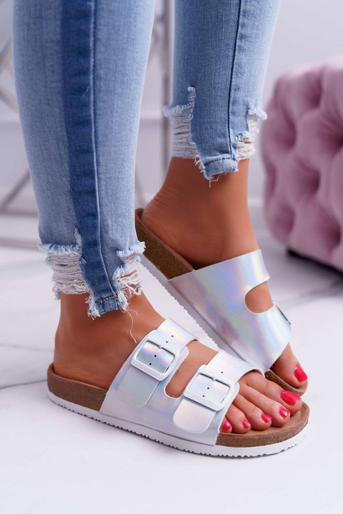 Жіночі сріблясті шльопанці Big Star DD274134