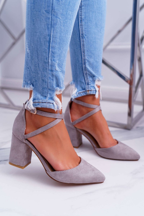 Жіночі туфлі на шпильці Grey Cosmo