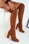 Жіночі високі чоботи Suede Camel Highso