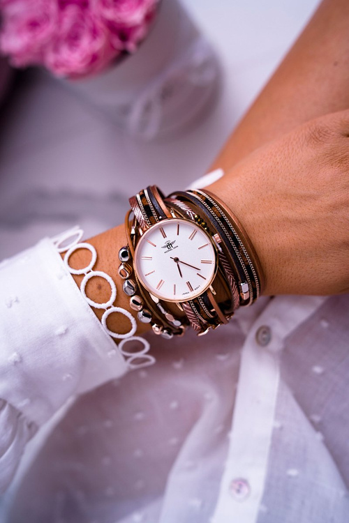 Жіночий годинник Michael John Wrapped Beige Lanell