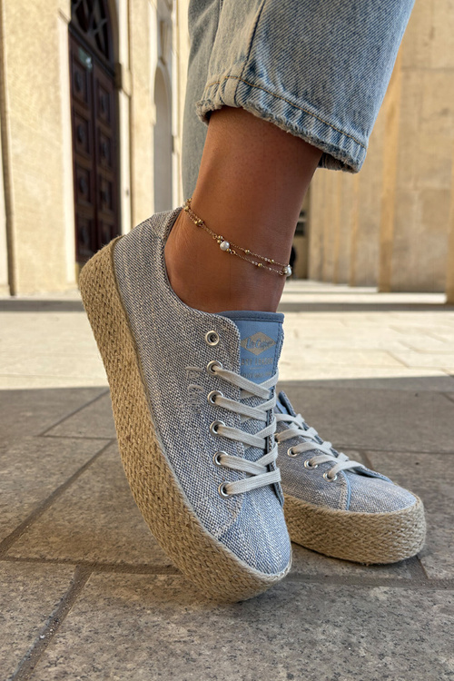 Жіночі Кросівки На Платформі З Плетінням Lee Cooper LCW-25-02-3284 Світло-бежеві