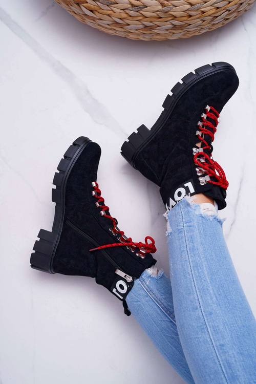 Жіночі черевики Trapper Чорна замшева пантера