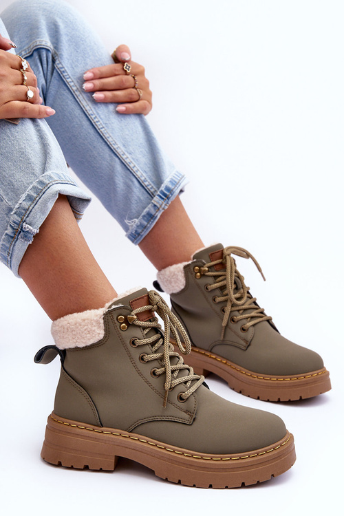 Жіночі трепери на хутряній підкладці Green Jette