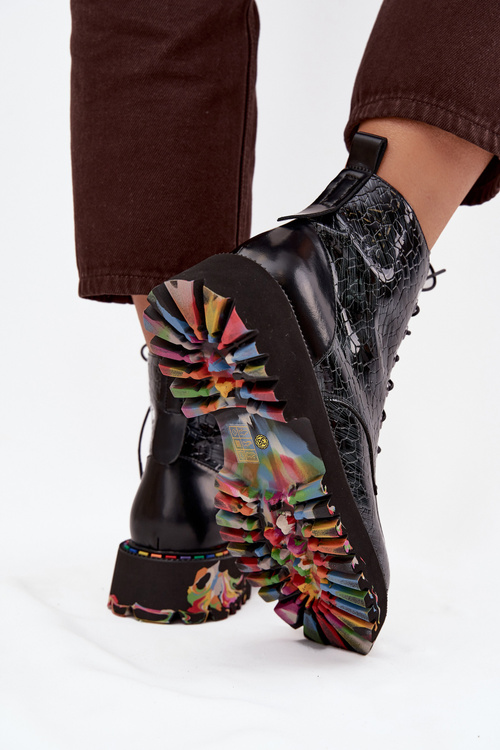 Шкіряні Лаковані Жіночі Черевики Artiker 57C0065 Сірі