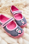 Тапочки дитячі балерини Befado Panda 114X506 сіро-рожевий