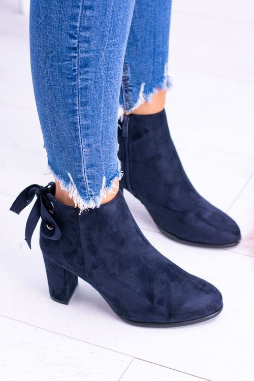 Темно-сині чоботи на шпильці Sergio Leone Suede Symphony