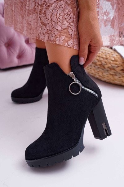 Чоботи жіночі на шпильці ДубіДа чорні