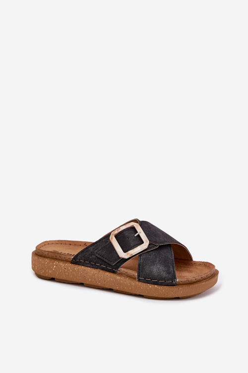 Жіночі сандалі з пряжкою Inblu ED000025 Чорні