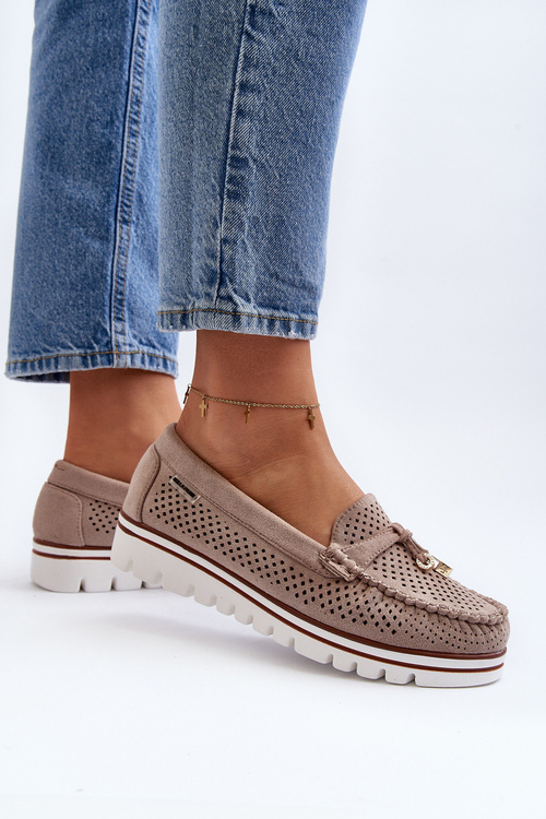 Жіночі сині мокасини Twista з вирізом