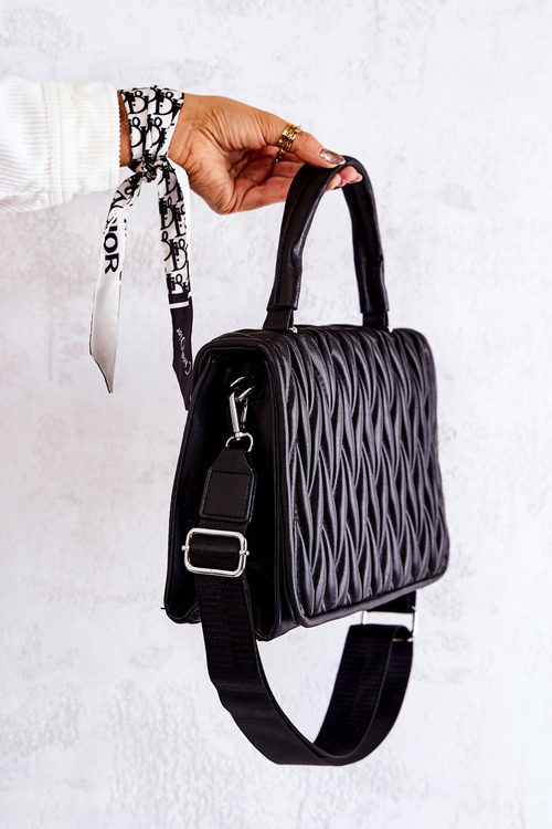 Стьобана сумочка Letterman Black Roselyn