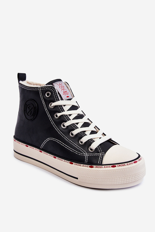 Жіночі високі утеплені кросівки Cross Jeans KK2R4042C Чорні 